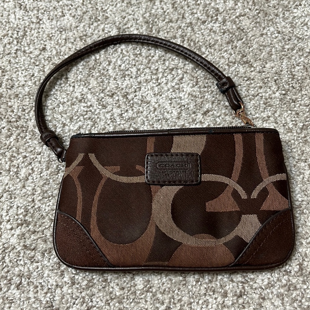 Brown Coach Wristlet